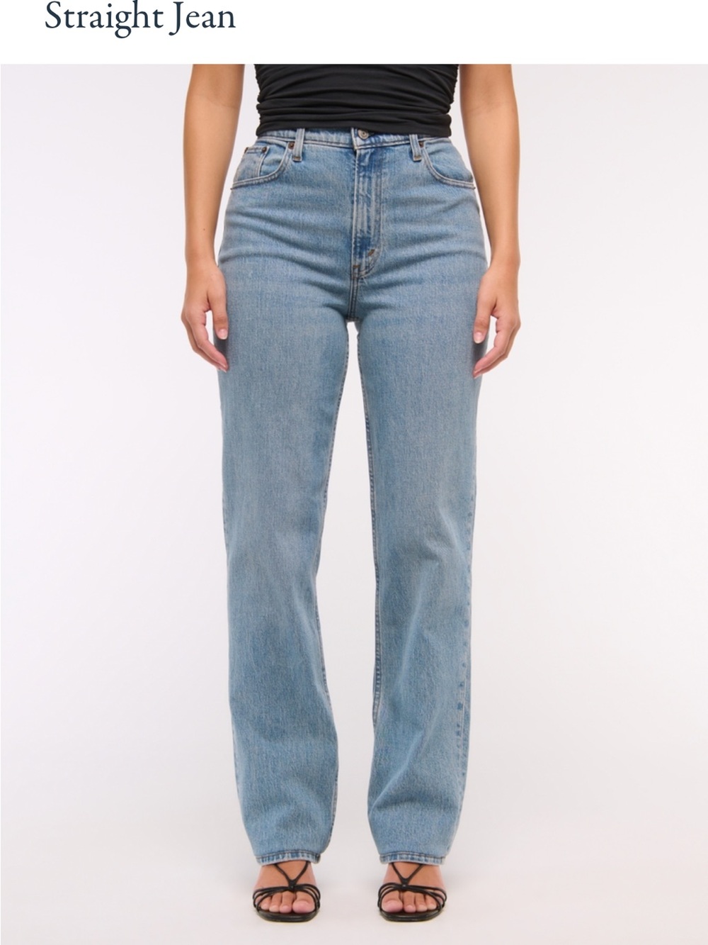 Abercrombie & Fitch Straight-Leg Jeans in Light Blue Denim 27 extra long- Tall